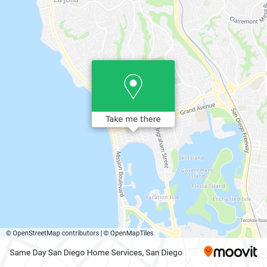 Mapa de Same Day San Diego Home Services