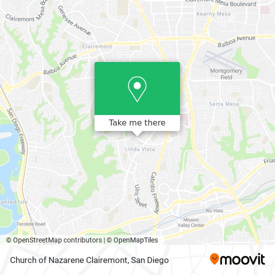 Mapa de Church of Nazarene Clairemont