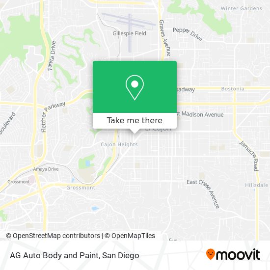 AG Auto Body and Paint map