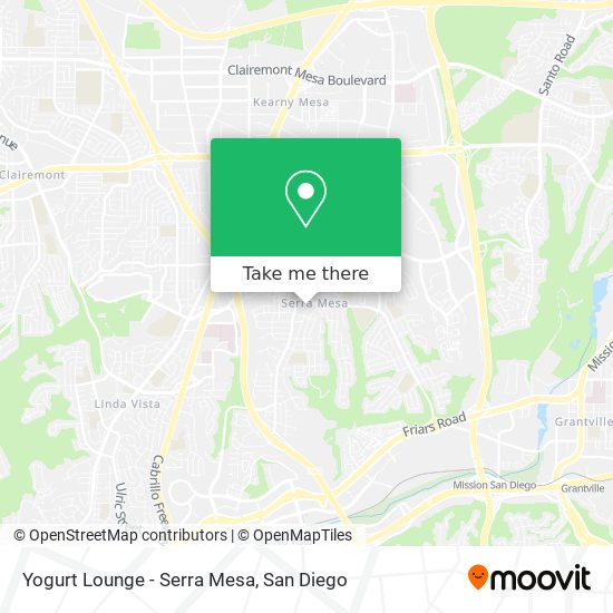 Yogurt Lounge - Serra Mesa map