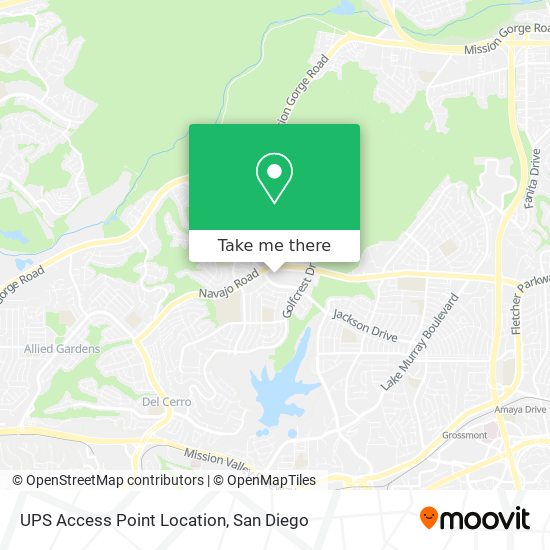 UPS Access Point Location map