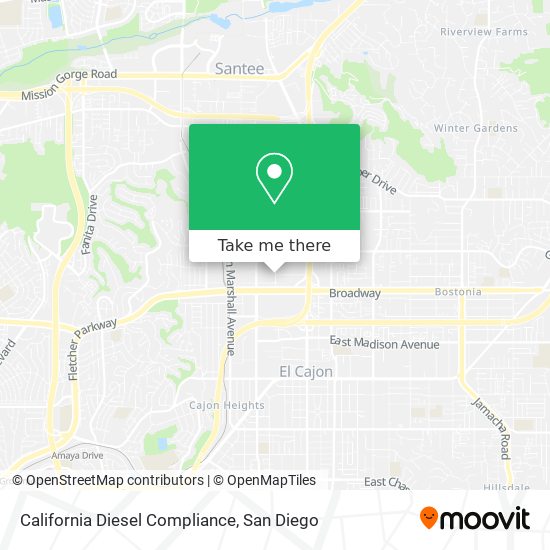 California Diesel Compliance map