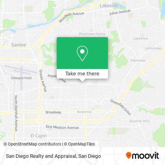 San Diego Realty and Appraisal map