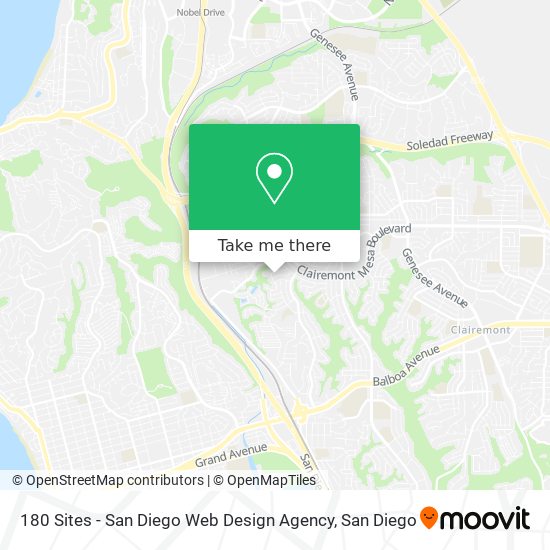 Mapa de 180 Sites - San Diego Web Design Agency