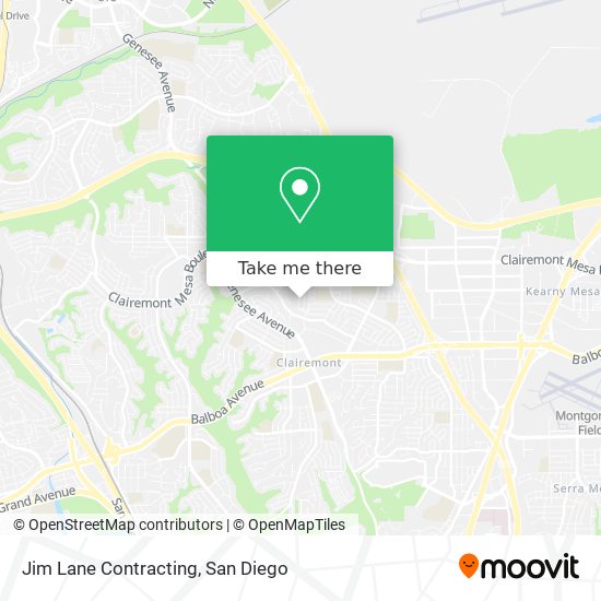 Jim Lane Contracting map