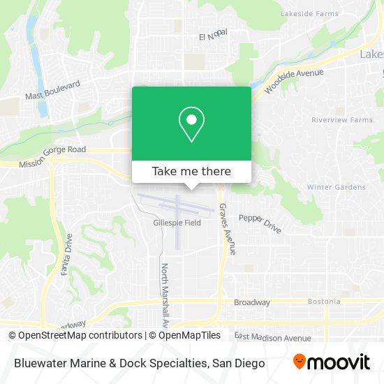 Bluewater Marine & Dock Specialties map