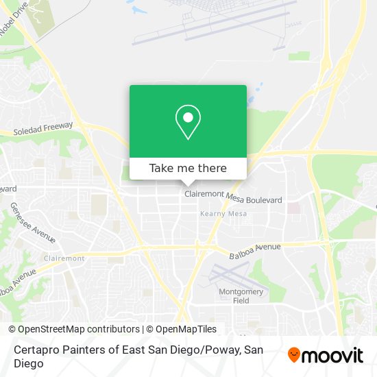 Mapa de Certapro Painters of East San Diego / Poway