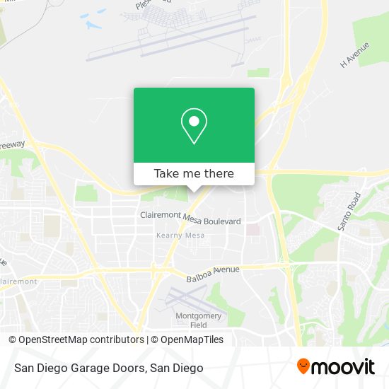 Mapa de San Diego Garage Doors