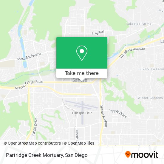 Partridge Creek Mortuary map