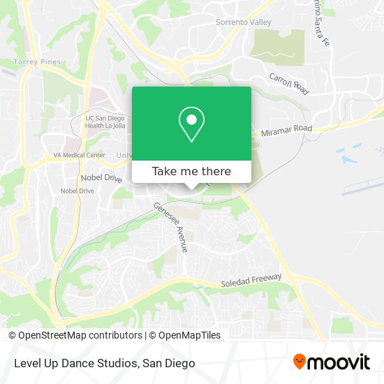 Level Up Dance Studios map