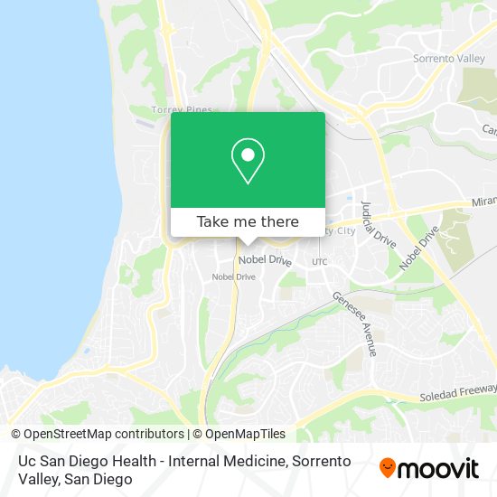 Mapa de Uc San Diego Health - Internal Medicine, Sorrento Valley