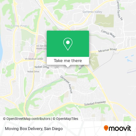 Mapa de Moving Box Delivery