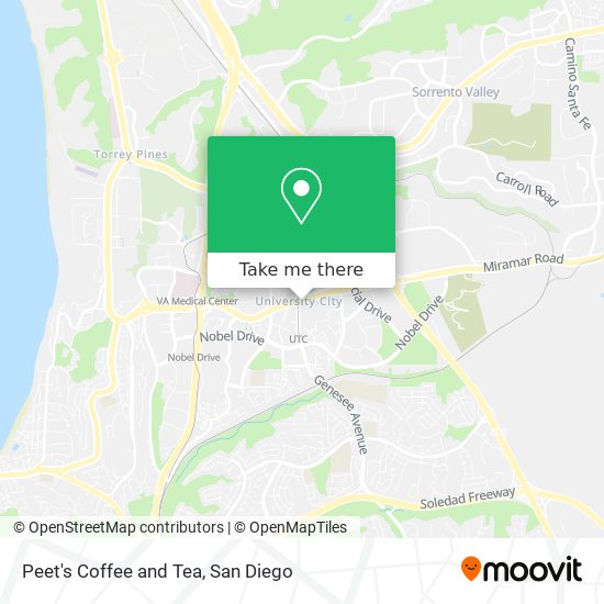 Mapa de Peet's Coffee and Tea