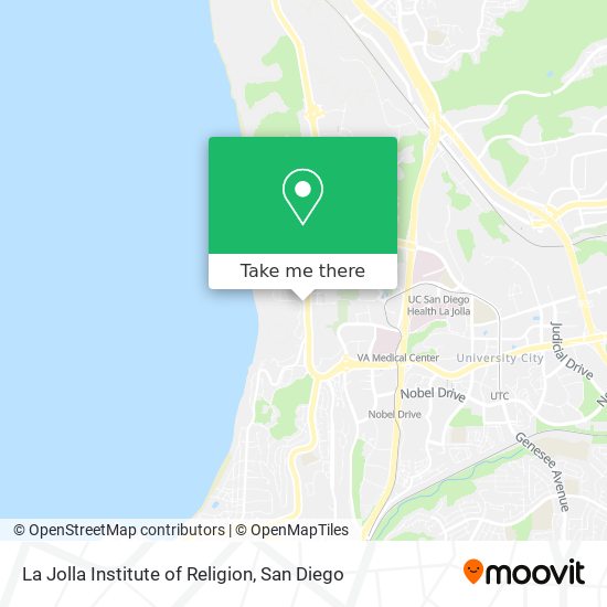 Mapa de La Jolla Institute of Religion