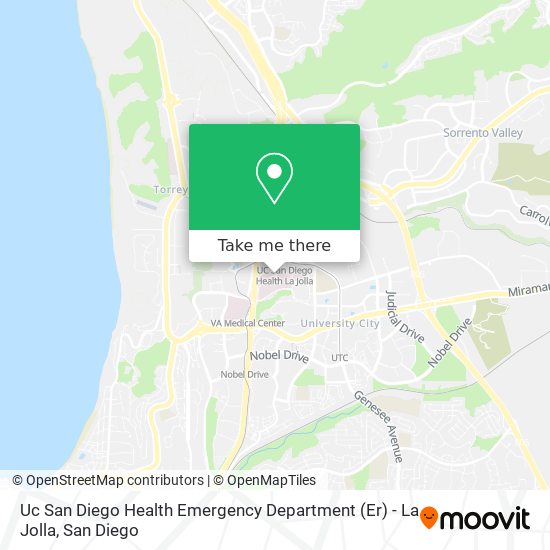 Mapa de Uc San Diego Health Emergency Department (Er) - La Jolla
