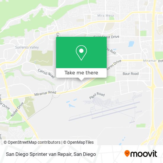 Mapa de San Diego Sprinter van Repair