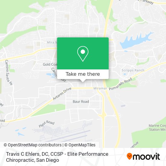 Mapa de Travis C Ehlers, DC, CCSP - Elite Performance Chiropractic