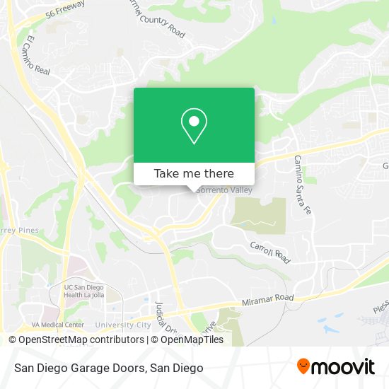 Mapa de San Diego Garage Doors