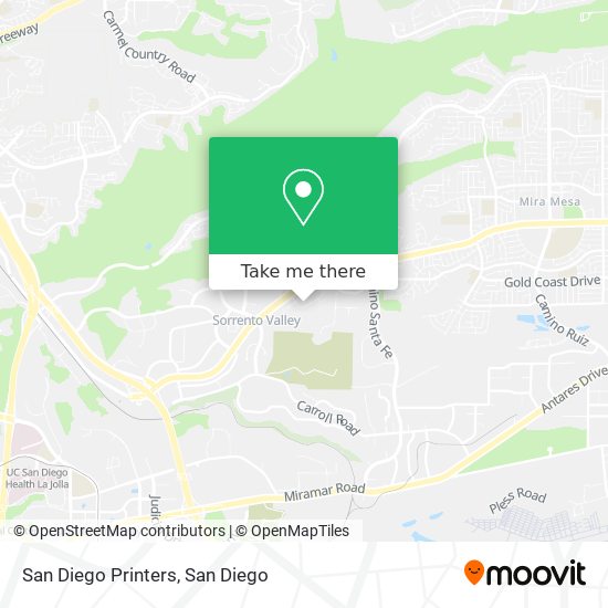 Mapa de San Diego Printers