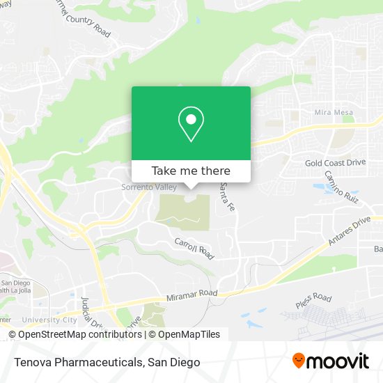 Tenova Pharmaceuticals map