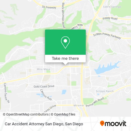 Car Accident Attorney San Diego map