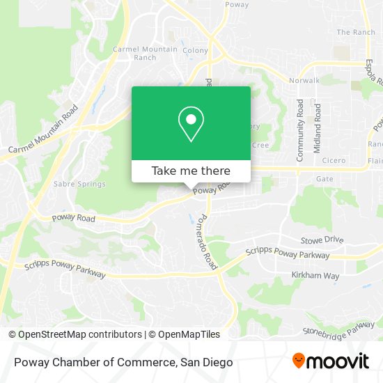 Mapa de Poway Chamber of Commerce