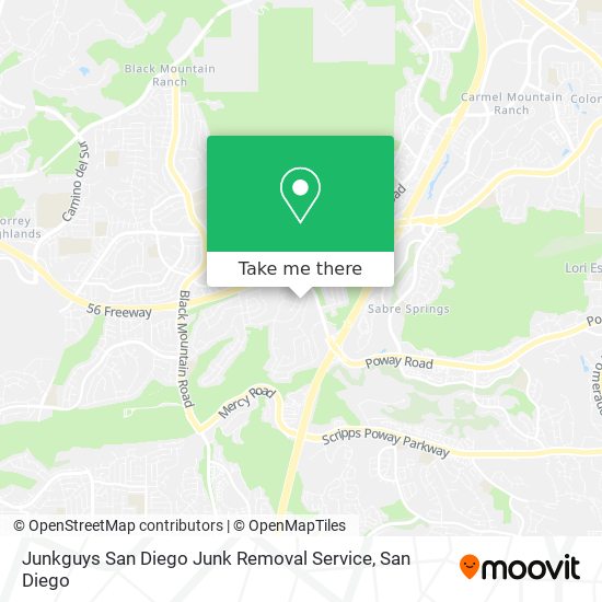 Junkguys San Diego Junk Removal Service map