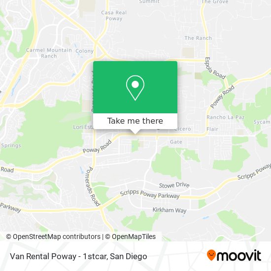 Mapa de Van Rental Poway - 1stcar