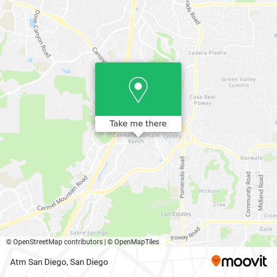 Mapa de Atm San Diego