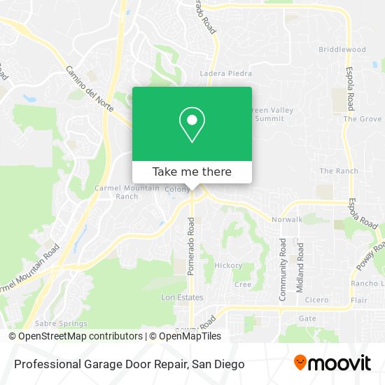 Professional Garage Door Repair map