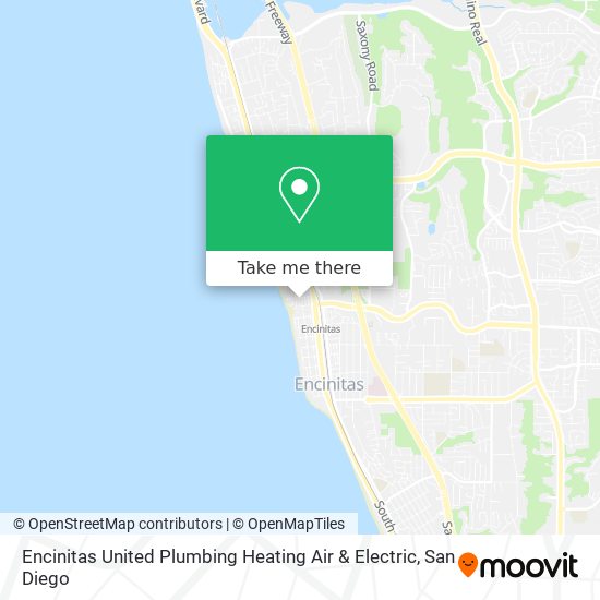 Encinitas United Plumbing Heating Air & Electric map