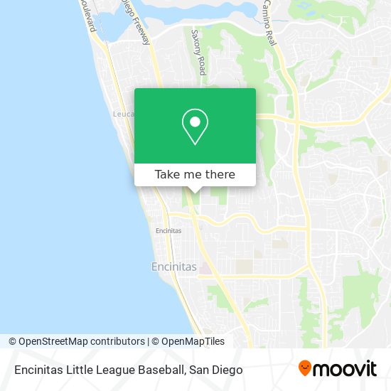 Mapa de Encinitas Little League Baseball