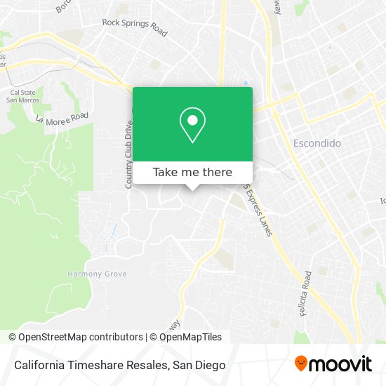 Mapa de California Timeshare Resales