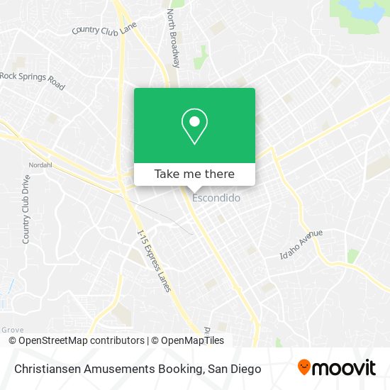 Christiansen Amusements Booking map