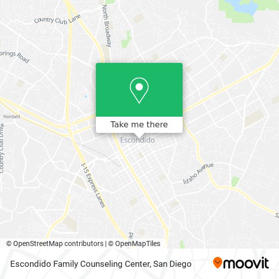 Escondido Family Counseling Center map