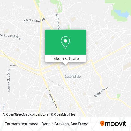 Farmers Insurance - Dennis Stevens map