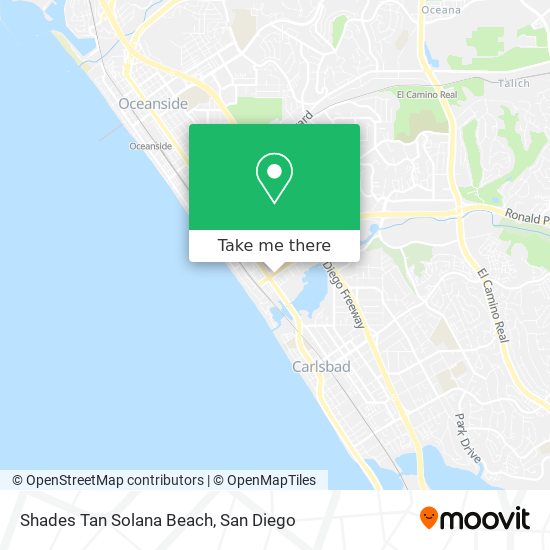 Mapa de Shades Tan Solana Beach