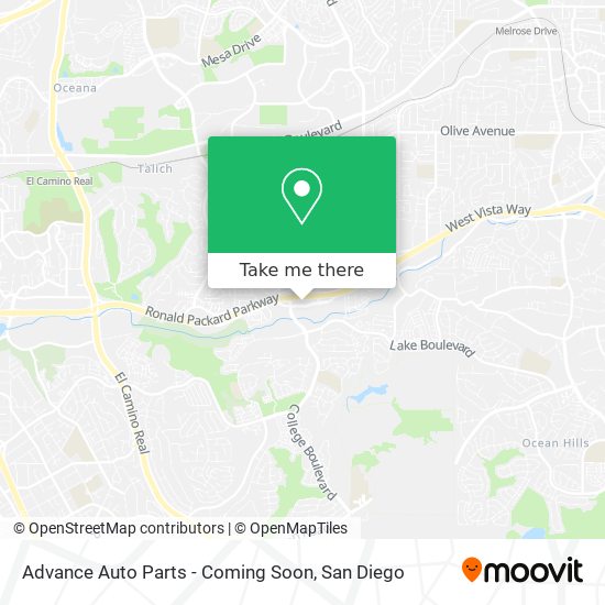 Mapa de Advance Auto Parts - Coming Soon
