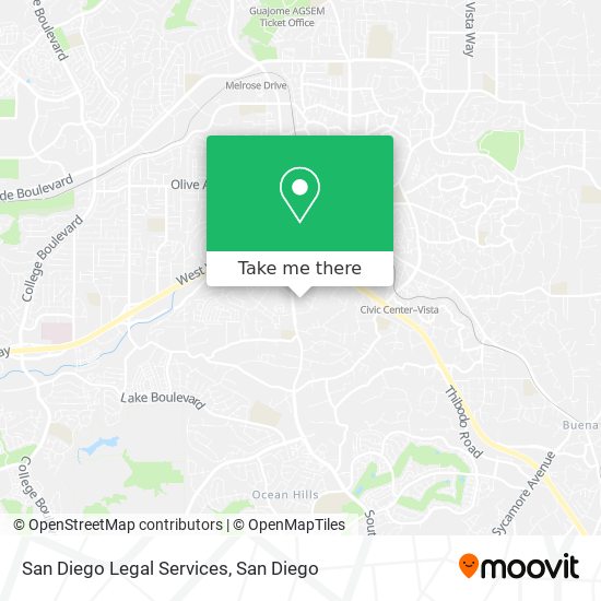 San Diego Legal Services map