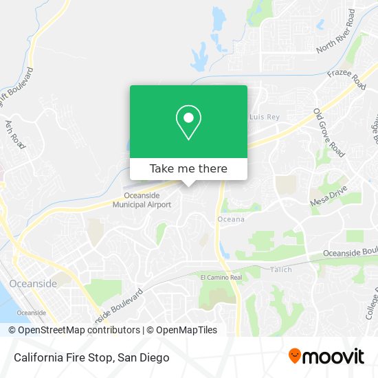 Mapa de California Fire Stop