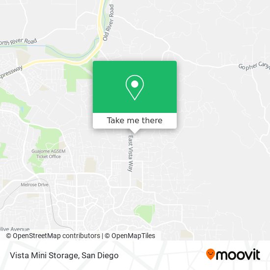 Vista Mini Storage map