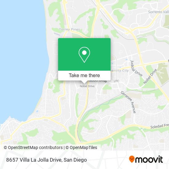 Mapa de 8657 Villa La Jolla Drive