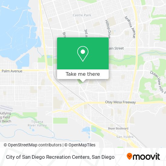 Mapa de City of San Diego Recreation Centers