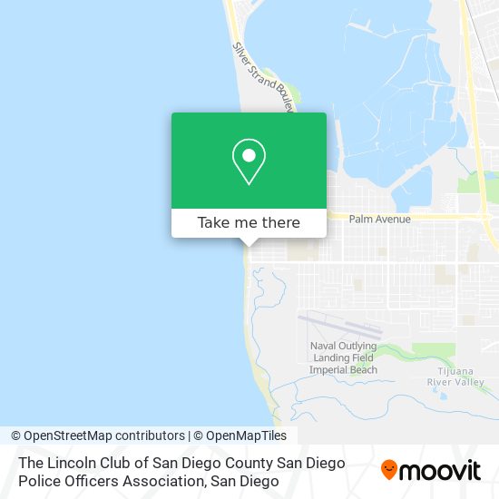 The Lincoln Club of San Diego County San Diego Police Officers Association map