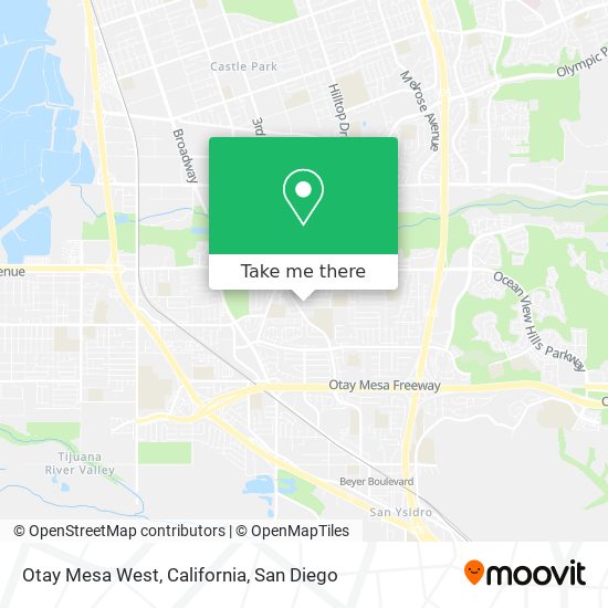 Mapa de Otay Mesa West, California