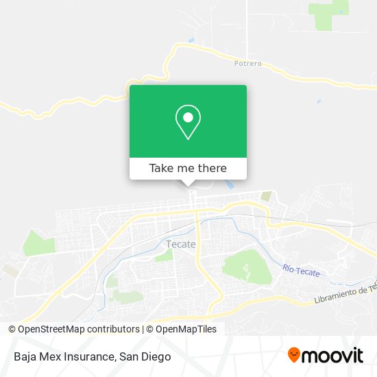 Mapa de Baja Mex Insurance