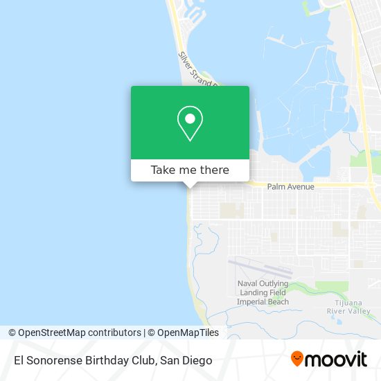 El Sonorense Birthday Club map