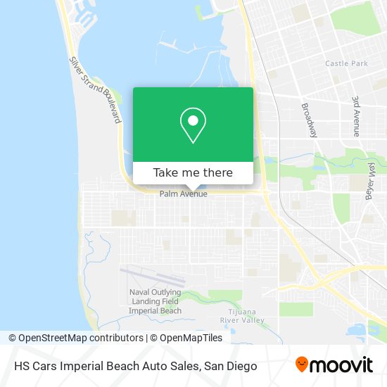 HS Cars Imperial Beach Auto Sales map