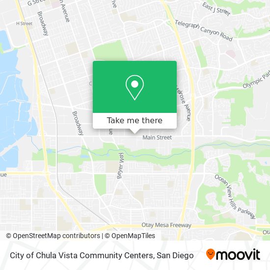 Mapa de City of Chula Vista Community Centers