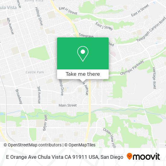Mapa de E Orange Ave Chula Vista CA 91911 USA
